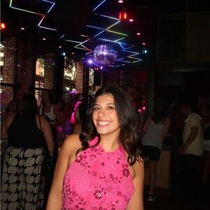 Pink Sequin Halter Dress Backless